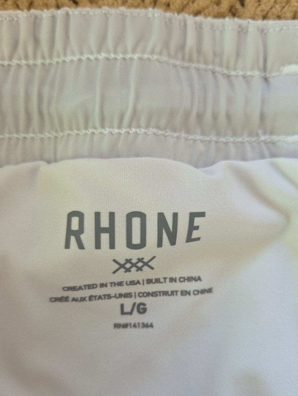 Rhone Mako Tech 7" White Shorts - Size L - Picture 10 of 11